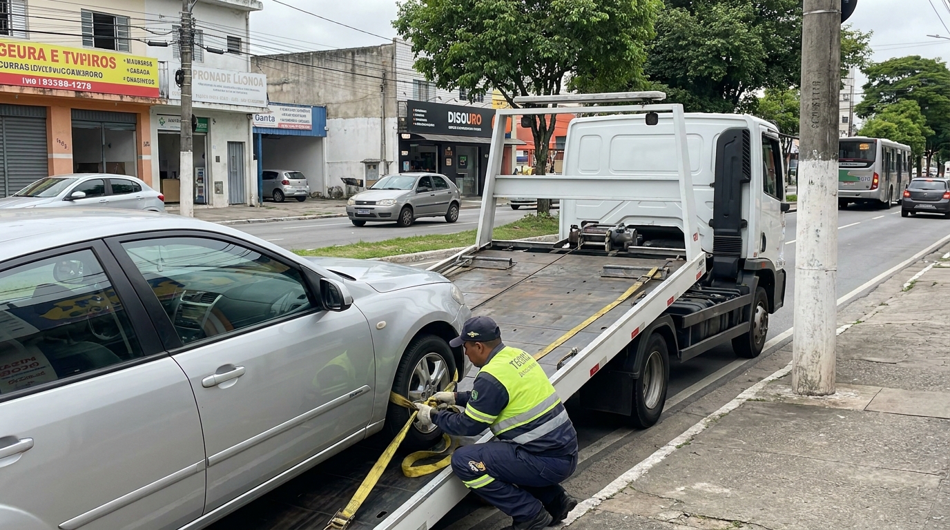 Transporte de Automóvel na Vila Miess, Bauru‑SP